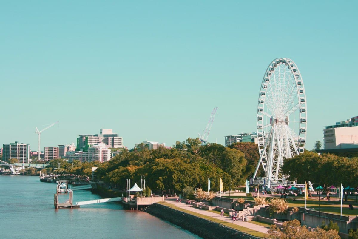 The Wheel of Brisbane on the South Bank, beside the Brisbane River